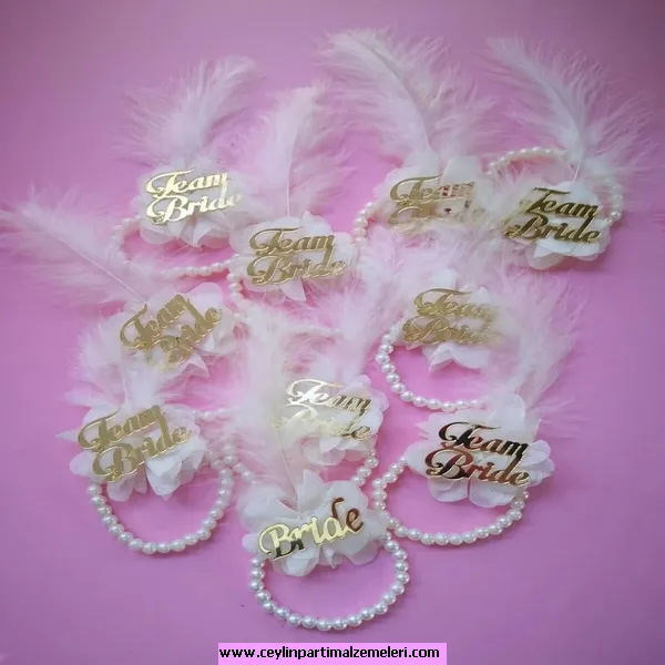 Team Bride İncili Bileklik